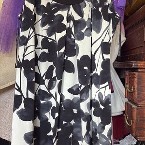 Enfocus Studio Black and White Floral A-Line Dress